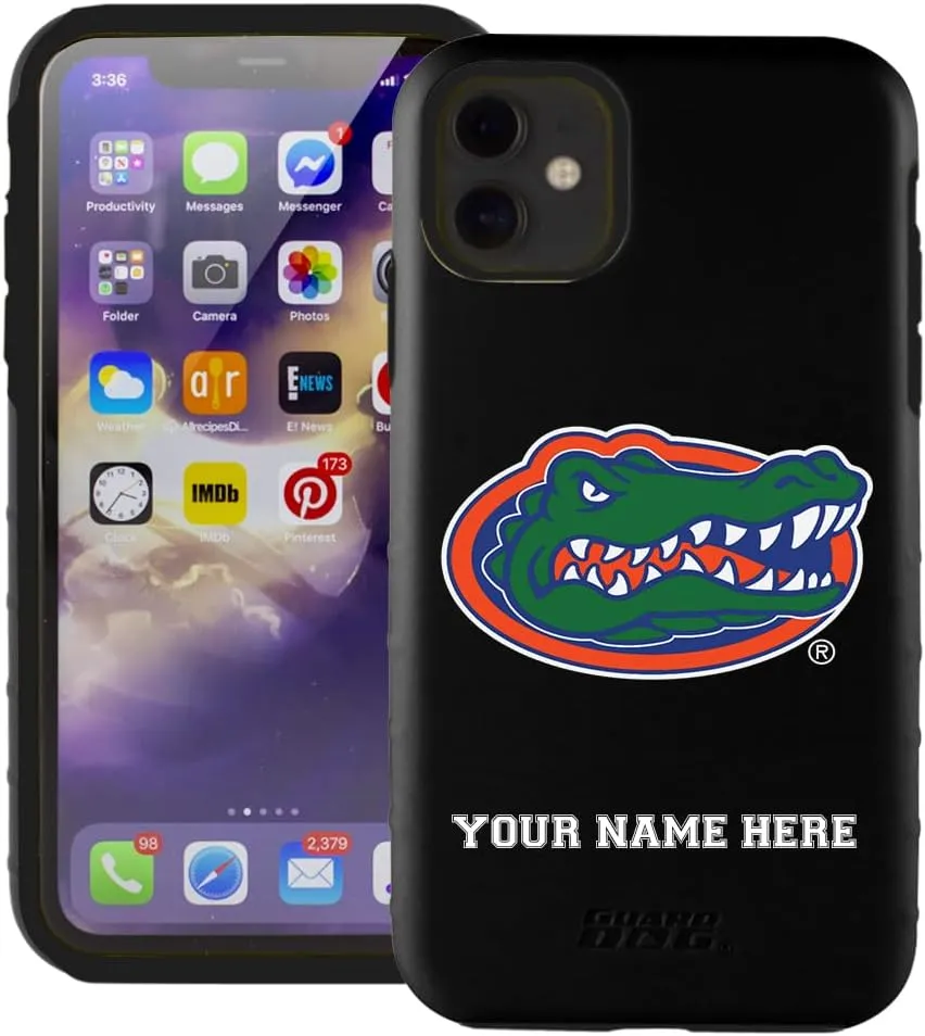 Guard Dog Case Compatible with iPhone 11 - Military Grade - Rugged Two Piece Protection - Collegiate Licensed - Florida Gators - Personalized