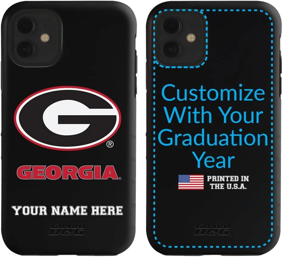 Guard Dog Case Compatible with iPhone 11 - Military Grade - Rugged Two Piece Protection - Collegiate Licensed - Georgia Bulldogs - Personalized