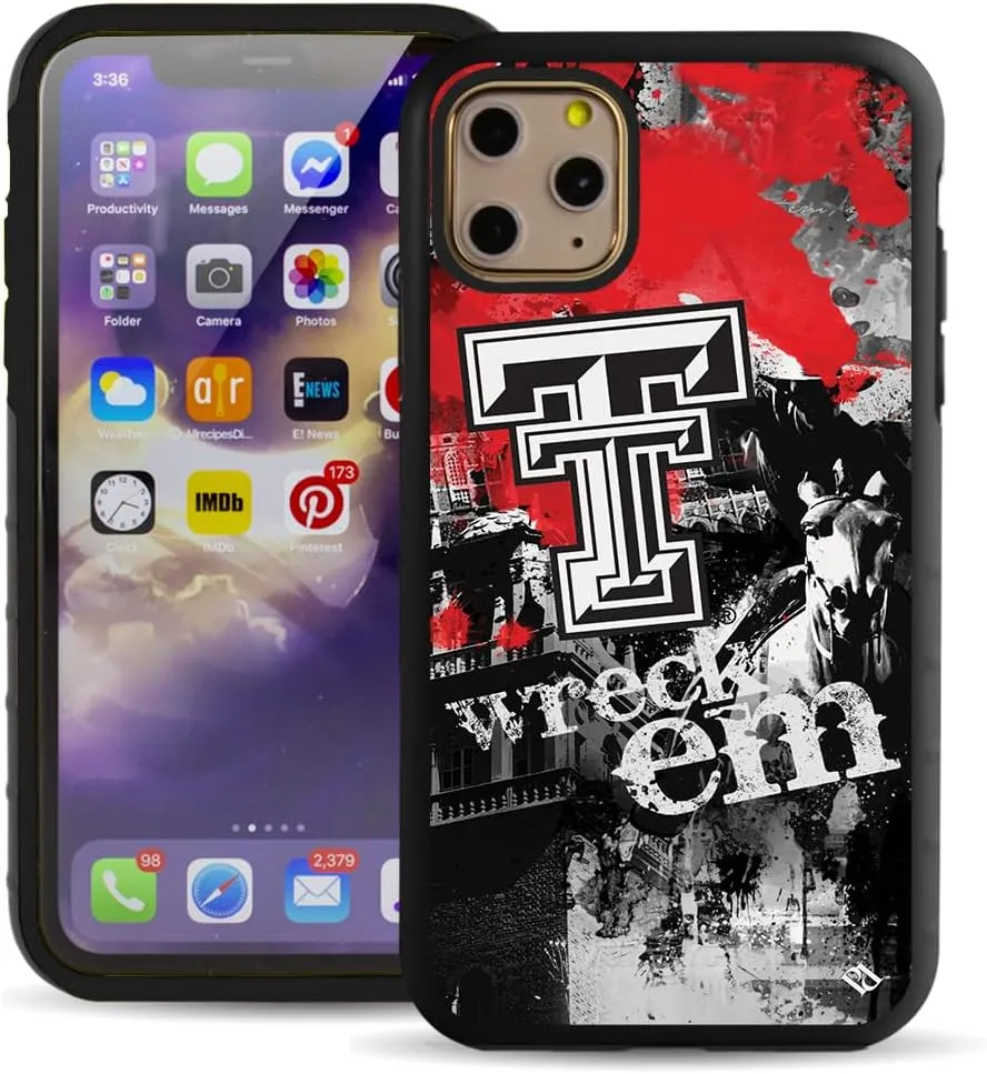 Guard Dog Case Compatible with iPhone 11 Pro Max - Military Grade - Rugged Two Piece Protection - Collegiate Licensed - Texas Tech Red Raiders - by Paulson Designs