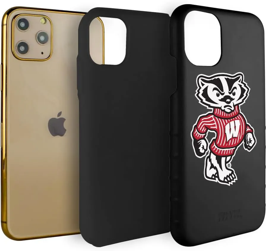 Guard Dog Case Compatible with iPhone 11 Pro - Military Grade - Rugged Two Piece Protection - Collegiate Licensed - Wisconsin Badgers - Logo