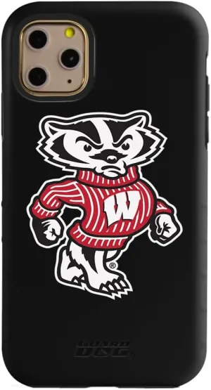 Guard Dog Case Compatible with iPhone 11 Pro - Military Grade - Rugged Two Piece Protection - Collegiate Licensed - Wisconsin Badgers - Logo