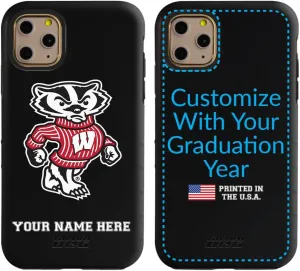 Guard Dog Case Compatible with iPhone 11 Pro - Military Grade - Rugged Two Piece Protection - Collegiate Licensed - Wisconsin Badgers - Personalized