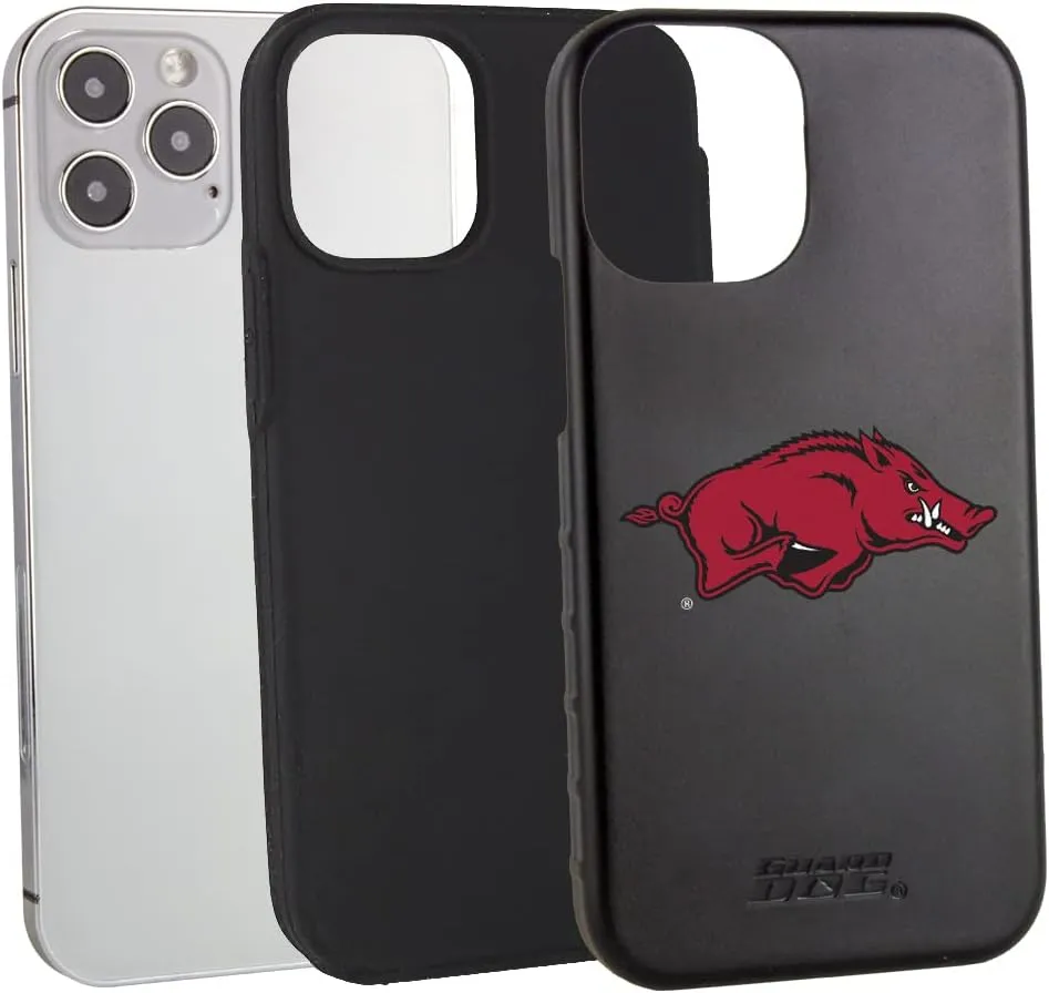 Guard Dog Case Compatible with iPhone 12/12 Pro - Military Grade - Rugged Two Piece Protection - Collegiate Licensed - Arkansas Razorbacks - Logo