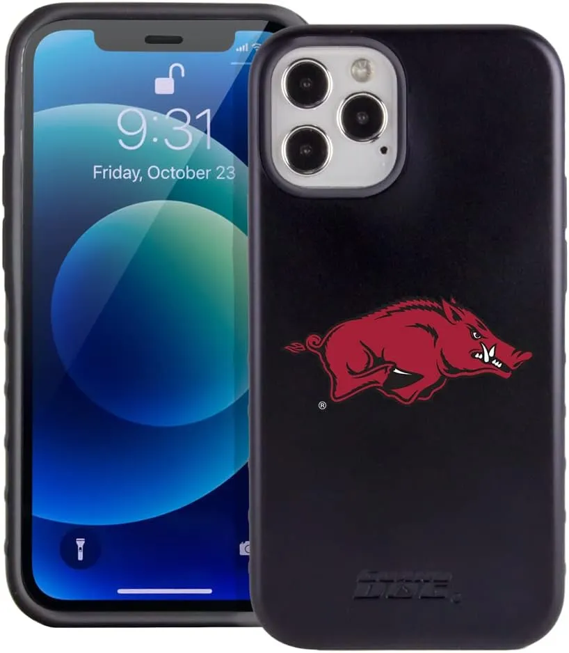 Guard Dog Case Compatible with iPhone 12/12 Pro - Military Grade - Rugged Two Piece Protection - Collegiate Licensed - Arkansas Razorbacks - Logo