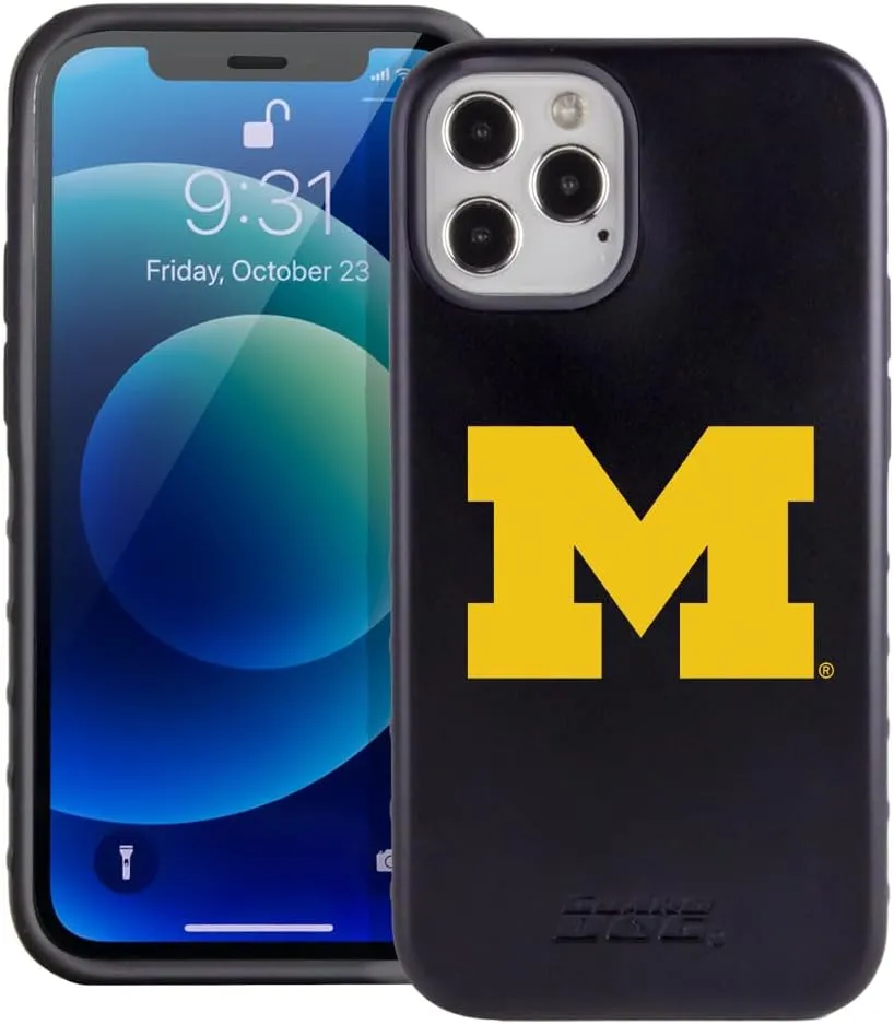 Guard Dog Case Compatible with iPhone 12/12 Pro - Military Grade - Rugged Two Piece Protection - Collegiate Licensed - Michigan Wolverines - Logo