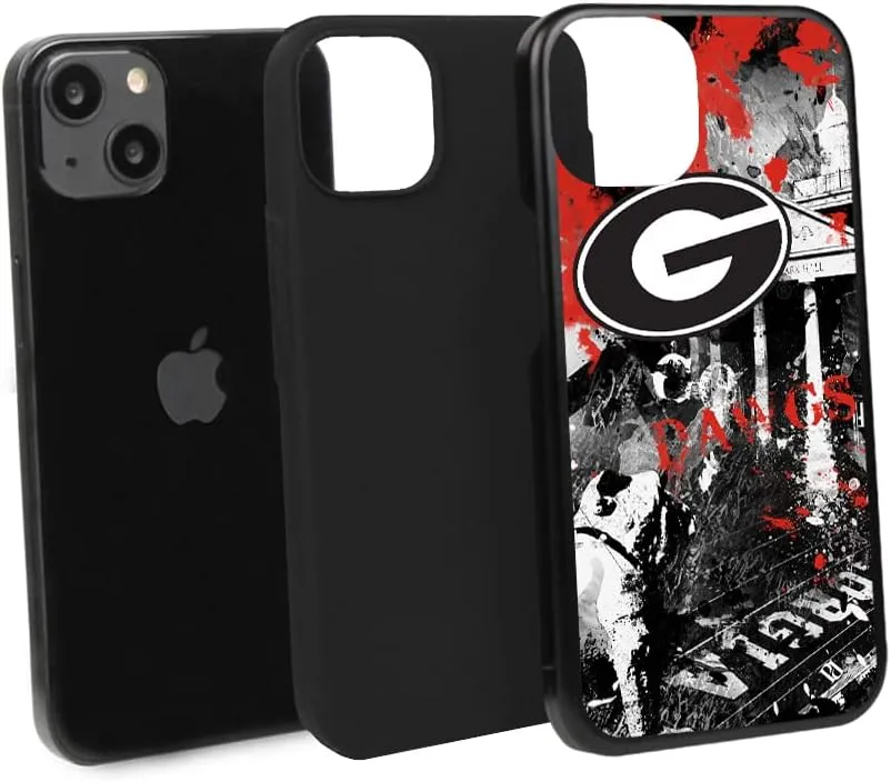 Guard Dog Case Compatible with iPhone 13 - Military Grade - Rugged Two Piece Protection - Collegiate Licensed - Georgia Bulldogs - by Paulson Designs