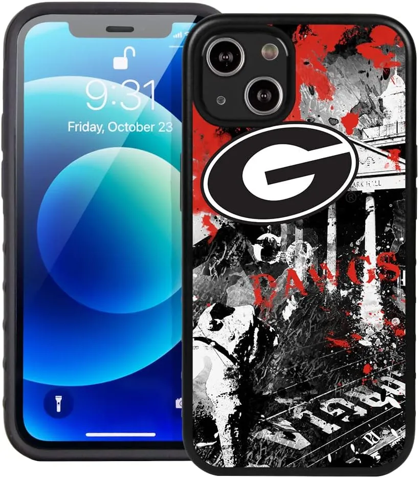 Guard Dog Case Compatible with iPhone 13 - Military Grade - Rugged Two Piece Protection - Collegiate Licensed - Georgia Bulldogs - by Paulson Designs