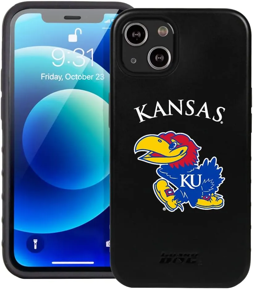 Guard Dog Case Compatible with iPhone 13 - Military Grade - Rugged Two Piece Protection - Collegiate Licensed - Kansas Jayhawks - Logo