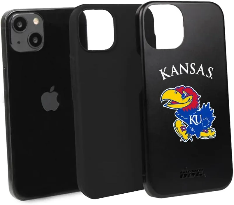 Guard Dog Case Compatible with iPhone 13 - Military Grade - Rugged Two Piece Protection - Collegiate Licensed - Kansas Jayhawks - Logo