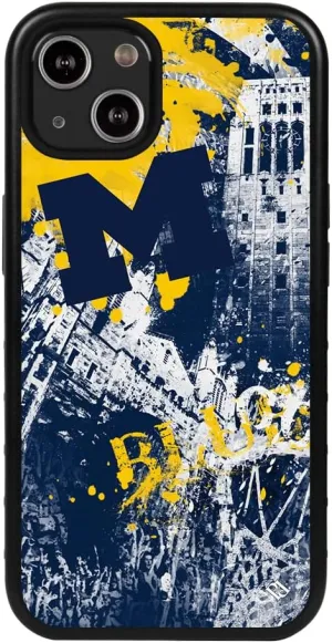 Guard Dog Case Compatible with iPhone 13 - Military Grade - Rugged Two Piece Protection - Collegiate Licensed - Michigan Wolverines - by Paulson Designs