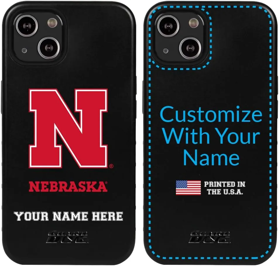 Guard Dog Case Compatible with iPhone 13 - Military Grade - Rugged Two Piece Protection - Collegiate Licensed - Nebraska Cornhuskers - Personalized
