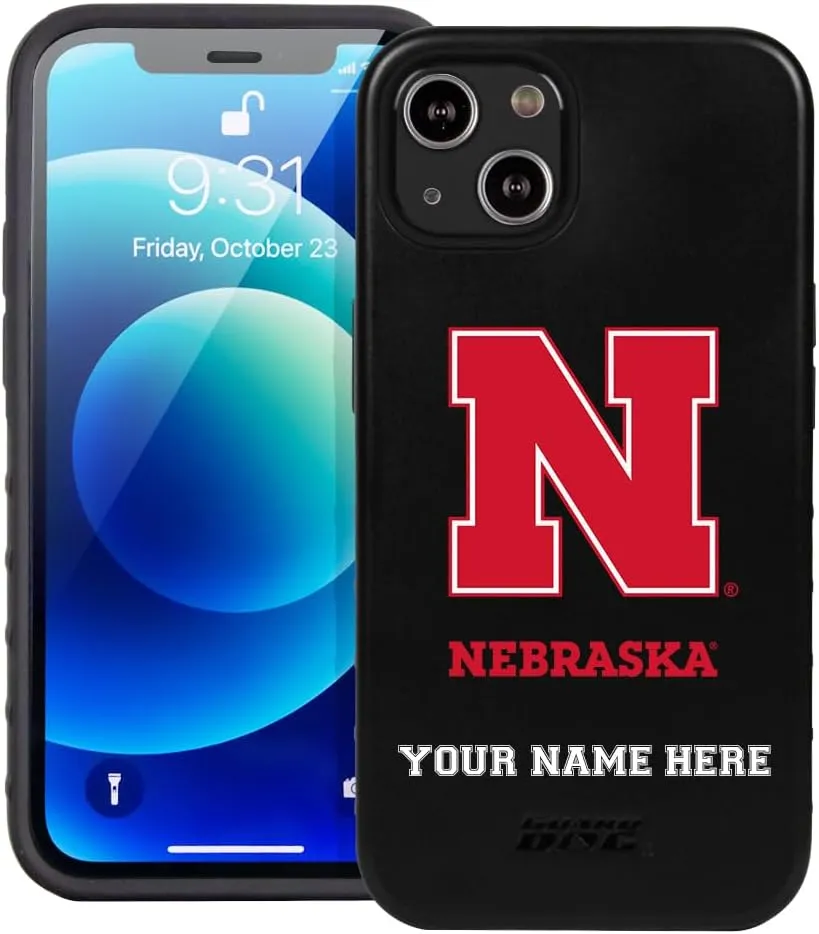Guard Dog Case Compatible with iPhone 13 - Military Grade - Rugged Two Piece Protection - Collegiate Licensed - Nebraska Cornhuskers - Personalized