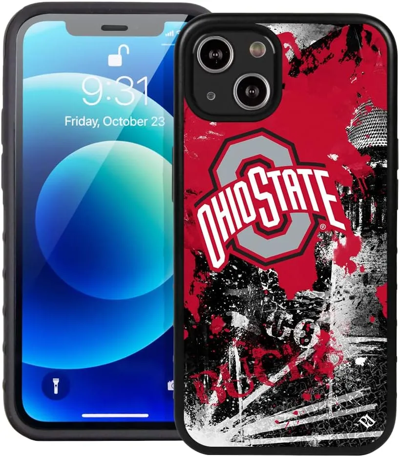 Guard Dog Case Compatible with iPhone 13 - Military Grade - Rugged Two Piece Protection - Collegiate Licensed - Ohio State Buckeyes - by Paulson Designs