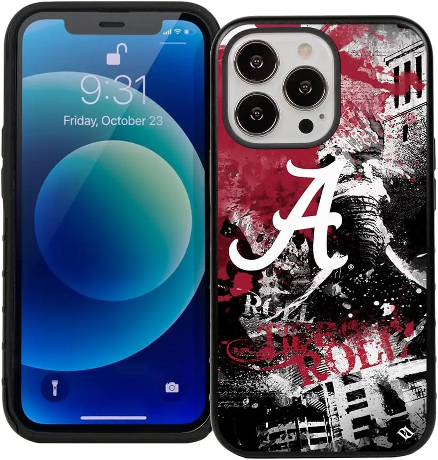 Guard Dog Case Compatible with iPhone 13 Pro - Military Grade - Rugged Two Piece Protection - Collegiate Licensed - Alabama Crimson Tide - by Paulson Designs