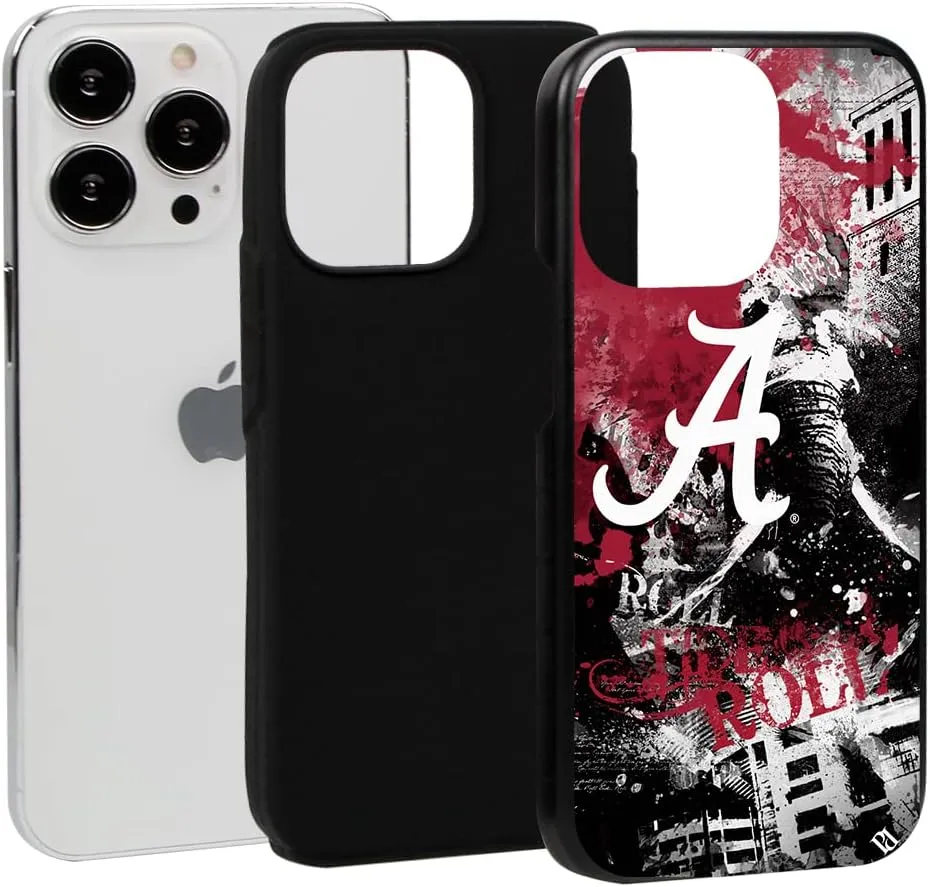 Guard Dog Case Compatible with iPhone 13 Pro - Military Grade - Rugged Two Piece Protection - Collegiate Licensed - Alabama Crimson Tide - by Paulson Designs