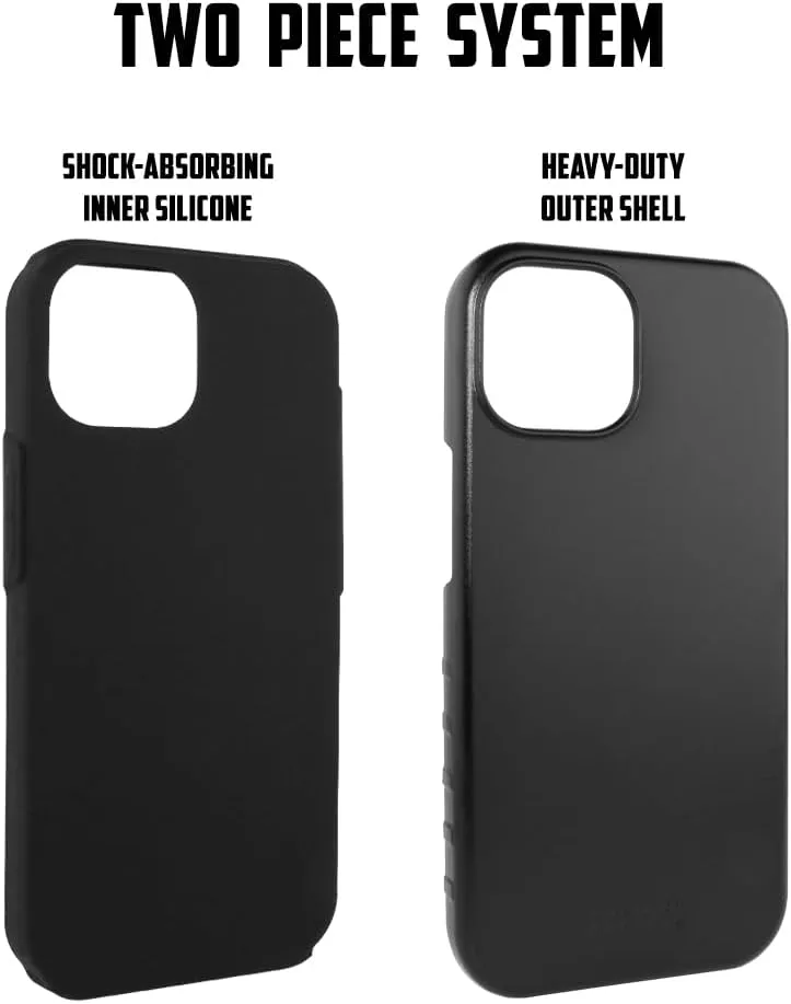 Guard Dog Case Compatible with iPhone 14 - Military Grade - Rugged Two Piece Protection - Collegiate Licensed - Arkansas Razorbacks - Personalized