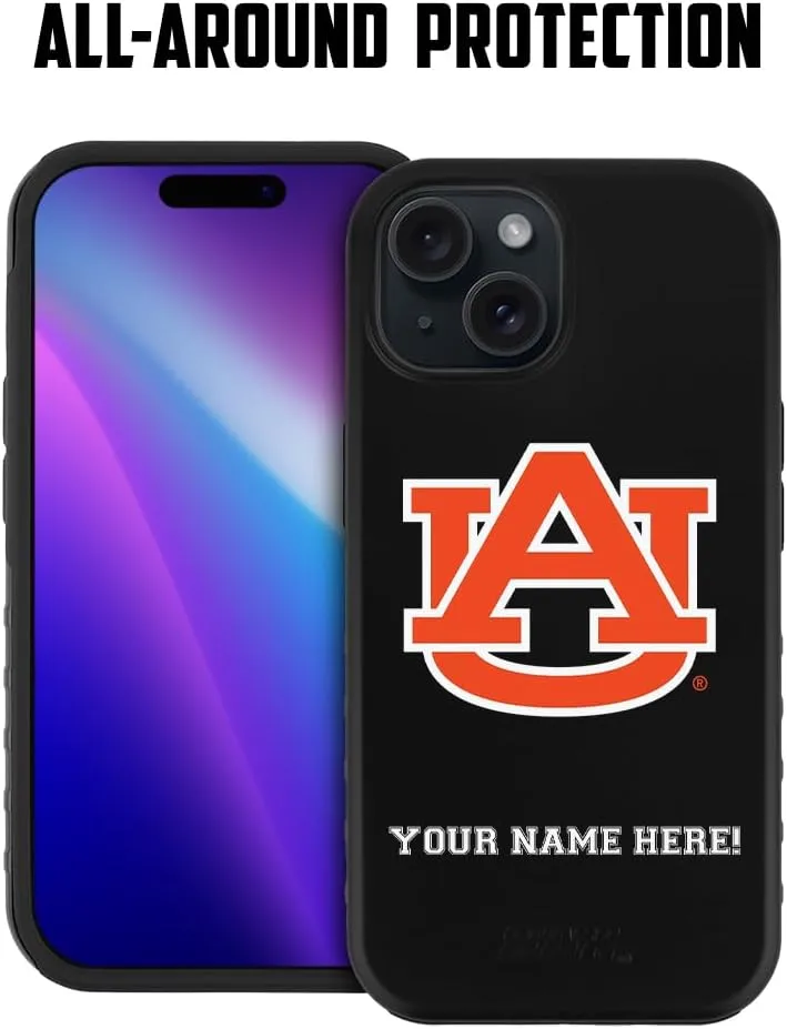 Guard Dog Case Compatible with iPhone 14 - Military Grade - Rugged Two Piece Protection - Collegiate Licensed - Auburn Tigers - Personalized