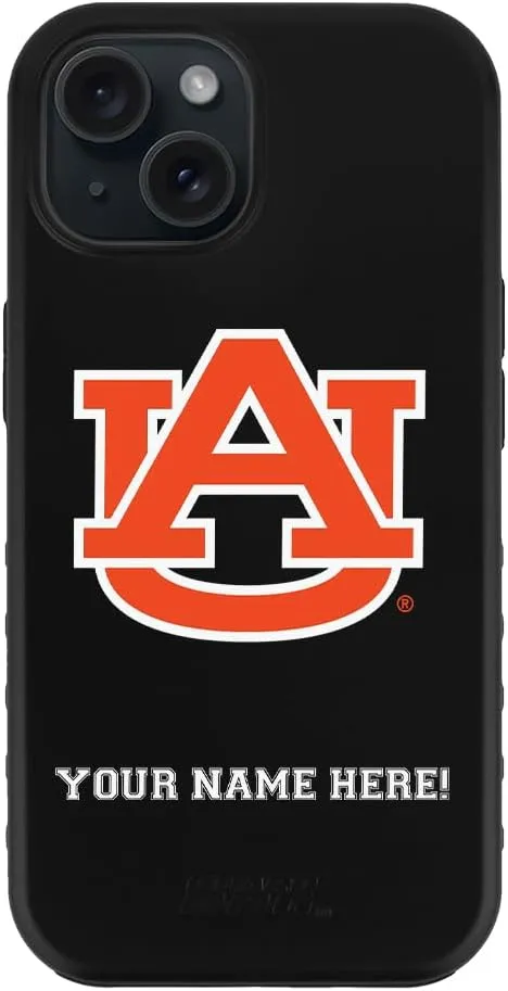 Guard Dog Case Compatible with iPhone 14 - Military Grade - Rugged Two Piece Protection - Collegiate Licensed - Auburn Tigers - Personalized