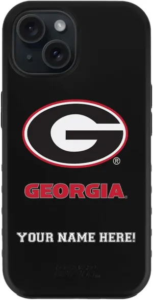 Guard Dog Case Compatible with iPhone 14 - Military Grade - Rugged Two Piece Protection - Collegiate Licensed - Georgia Bulldogs - Personalized