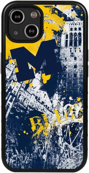 Guard Dog Case Compatible with iPhone 14 - Military Grade - Rugged Two Piece Protection - Collegiate Licensed - Michigan Wolverines - by Paulson Designs
