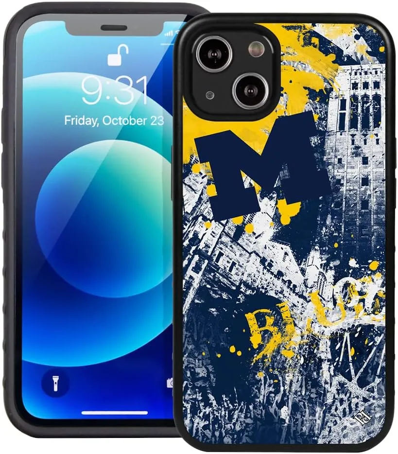Guard Dog Case Compatible with iPhone 14 - Military Grade - Rugged Two Piece Protection - Collegiate Licensed - Michigan Wolverines - by Paulson Designs