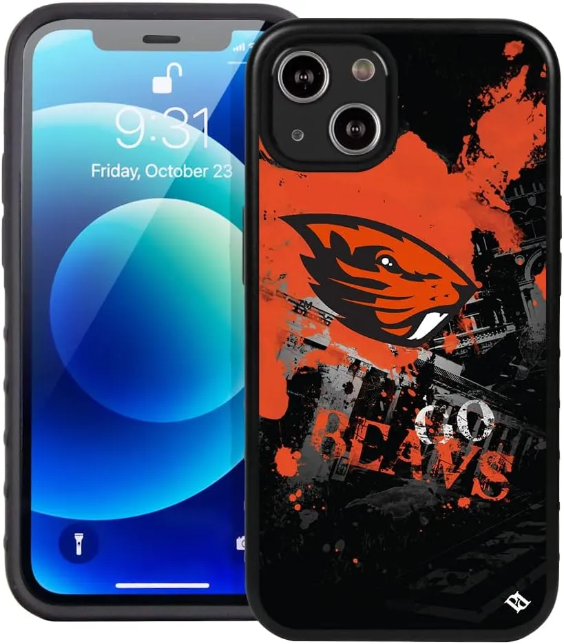Guard Dog Case Compatible with iPhone 14 - Military Grade - Rugged Two Piece Protection - Collegiate Licensed - Oregon State Beavers - by Paulson Designs