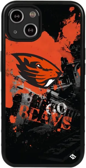 Guard Dog Case Compatible with iPhone 14 - Military Grade - Rugged Two Piece Protection - Collegiate Licensed - Oregon State Beavers - by Paulson Designs