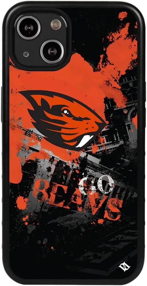 Guard Dog Case Compatible with iPhone 14 - Military Grade - Rugged Two Piece Protection - Collegiate Licensed - Oregon State Beavers - by Paulson Designs