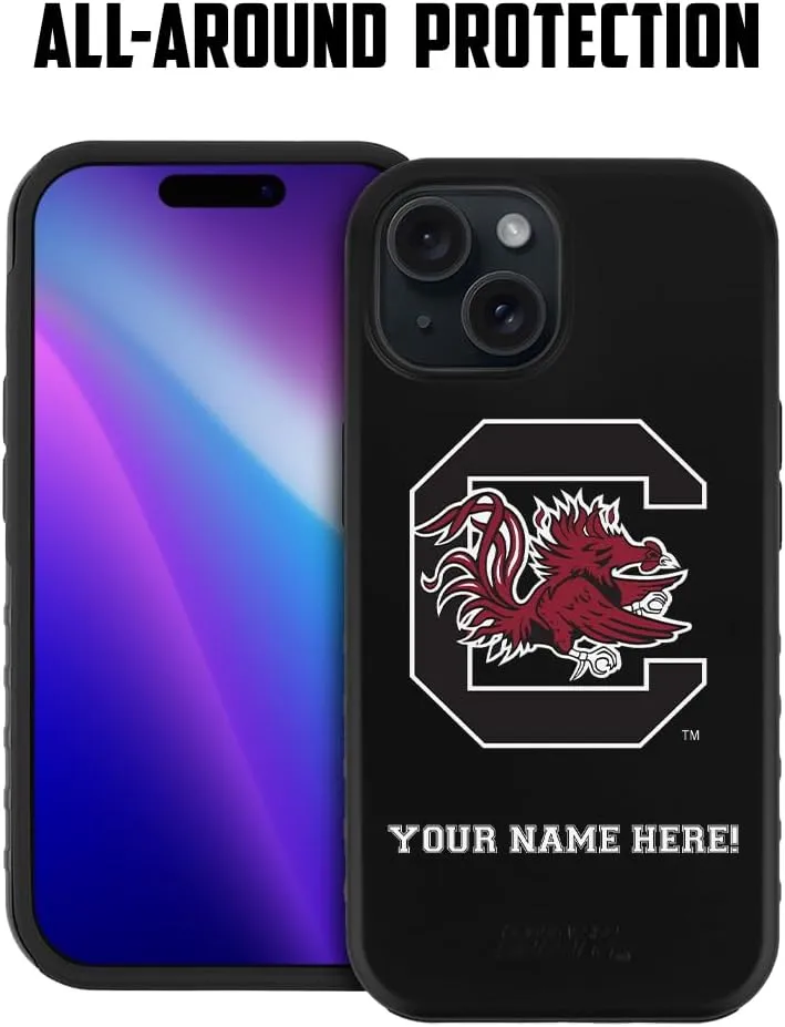 Guard Dog Case Compatible with iPhone 14 - Military Grade - Rugged Two Piece Protection - Collegiate Licensed - South Carolina Gamecocks - Personalized
