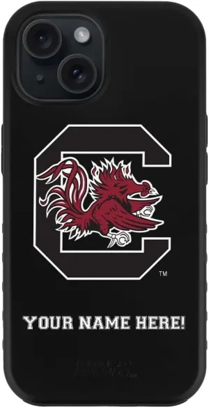 Guard Dog Case Compatible with iPhone 14 - Military Grade - Rugged Two Piece Protection - Collegiate Licensed - South Carolina Gamecocks - Personalized