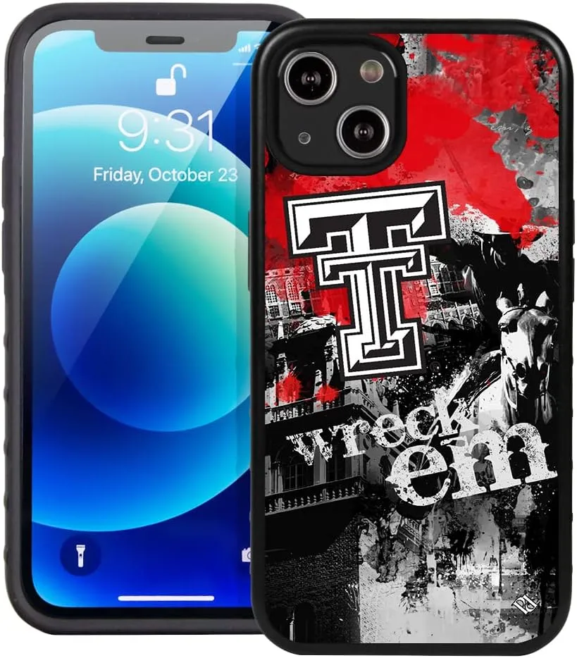 Guard Dog Case Compatible with iPhone 14 - Military Grade - Rugged Two Piece Protection - Collegiate Licensed - Texas Tech Red Raiders - by Paulson Designs