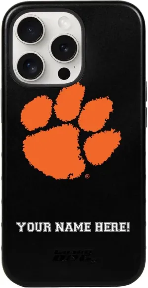 Guard Dog Case Compatible with iPhone 14 Pro Max - Military Grade - Rugged Two Piece Protection - Collegiate Licensed - Clemson Tigers - Personalized