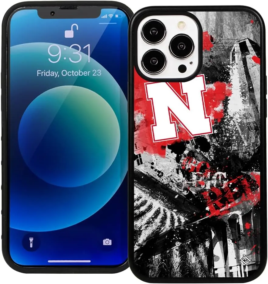 Guard Dog Case Compatible with iPhone 14 Pro Max - Military Grade - Rugged Two Piece Protection - Collegiate Licensed - Nebraska Cornhuskers - by Paulson Designs