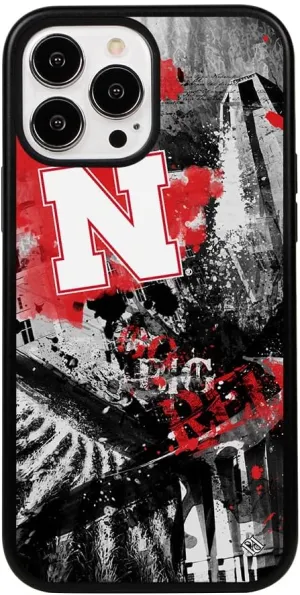 Guard Dog Case Compatible with iPhone 14 Pro Max - Military Grade - Rugged Two Piece Protection - Collegiate Licensed - Nebraska Cornhuskers - by Paulson Designs