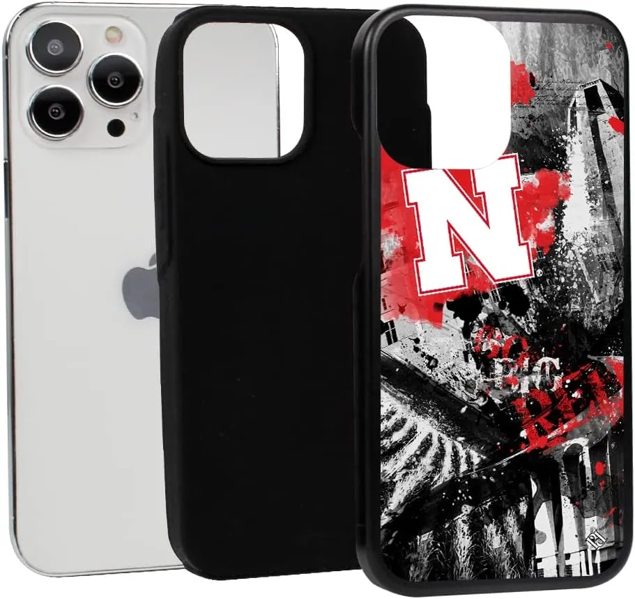 Guard Dog Case Compatible with iPhone 14 Pro Max - Military Grade - Rugged Two Piece Protection - Collegiate Licensed - Nebraska Cornhuskers - by Paulson Designs