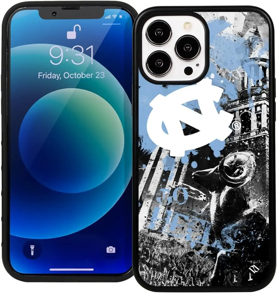 Guard Dog Case Compatible with iPhone 14 Pro Max - Military Grade - Rugged Two Piece Protection - Collegiate Licensed - North Carolina Tar Heels - by Paulson Designs
