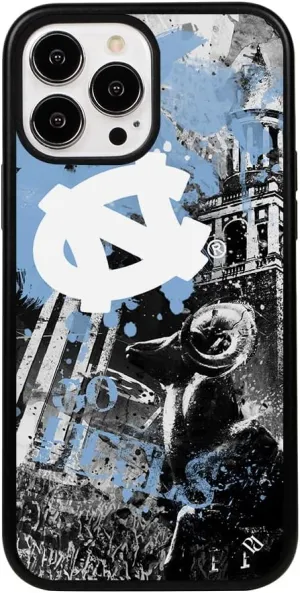Guard Dog Case Compatible with iPhone 14 Pro Max - Military Grade - Rugged Two Piece Protection - Collegiate Licensed - North Carolina Tar Heels - by Paulson Designs