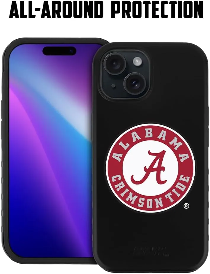 Guard Dog Case Compatible with iPhone 15 - Compatible with MagSafe - Military Grade - Rugged Two Piece Protection - Collegiate Licensed - Alabama Crimson Tide - Logo