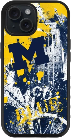 Guard Dog Case Compatible with iPhone 15 - Military Grade - Rugged Two Piece Protection - Collegiate Licensed - Michigan Wolverines - by Paulson Designs
