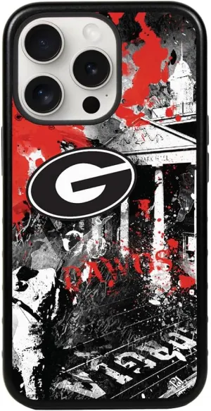 Guard Dog Case Compatible with iPhone 15 Pro Max - Compatible with MagSafe - Military Grade - Rugged Two Piece Protection - Collegiate Licensed - Georgia Bulldogs - by Paulson Designs