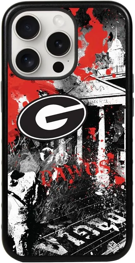 Guard Dog Case Compatible with iPhone 15 Pro Max - Compatible with MagSafe - Military Grade - Rugged Two Piece Protection - Collegiate Licensed - Georgia Bulldogs - by Paulson Designs