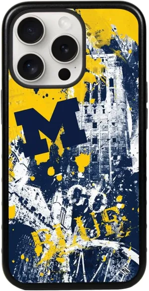 Guard Dog Case Compatible with iPhone 15 Pro Max - Compatible with MagSafe - Military Grade - Rugged Two Piece Protection - Collegiate Licensed - Michigan Wolverines - by Paulson Designs