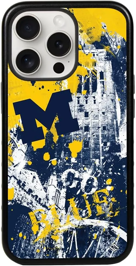 Guard Dog Case Compatible with iPhone 15 Pro Max - Compatible with MagSafe - Military Grade - Rugged Two Piece Protection - Collegiate Licensed - Michigan Wolverines - by Paulson Designs
