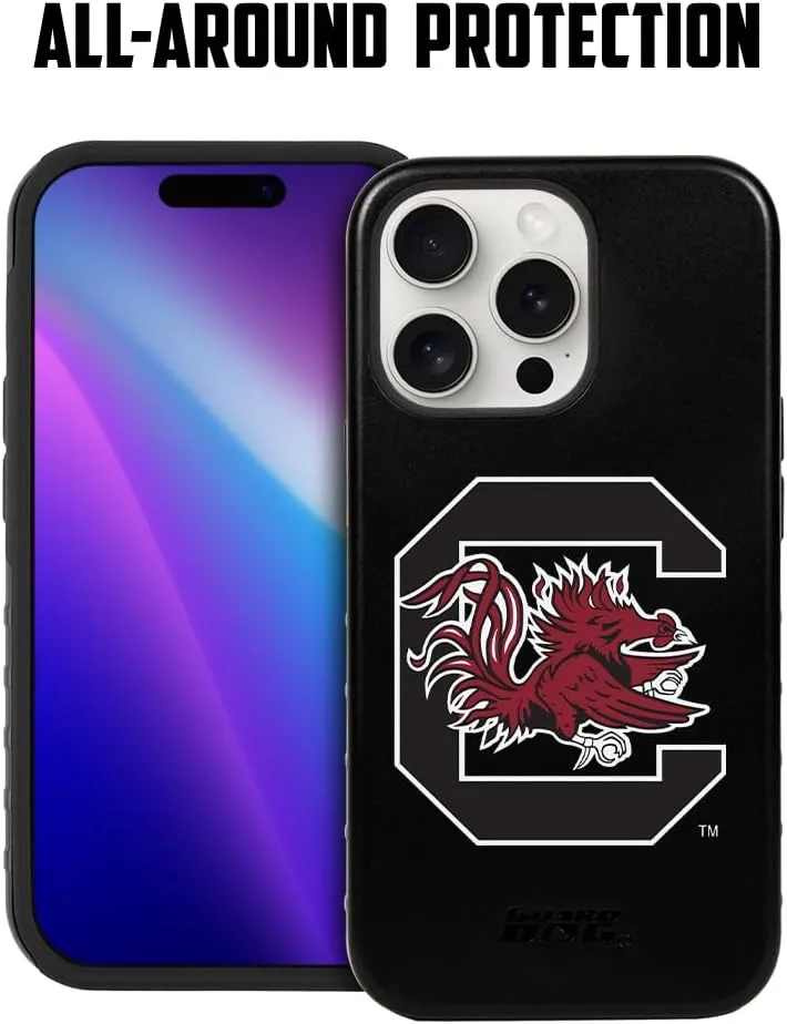 Guard Dog Case Compatible with iPhone 15 Pro Max - Military Grade - Rugged Two Piece Protection - Collegiate Licensed - South Carolina Gamecocks - Logo