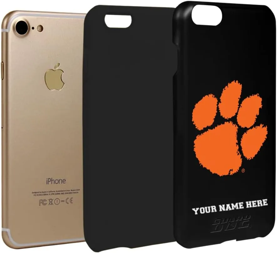 Guard Dog Case Compatible with iPhone 7/8/SE - Military Grade - Rugged Two Piece Protection - Collegiate Licensed - Clemson Tigers - Personalized