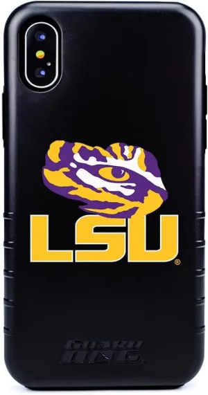 Guard Dog Case Compatible with iPhone Xs Max - Military Grade - Rugged Two Piece Protection - Collegiate Licensed - LSU Tigers - Logo