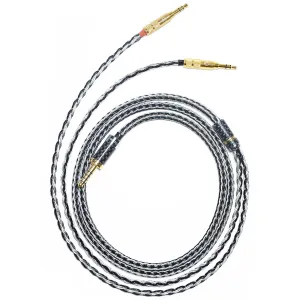 GUCraftsman 16 Strands 7N Single Crystal Copper/Silver Mixed Headphone Cable for Astell&Kern AKT1P AKT5P 2nd Denon AH-D5200 AH-D7200 AH-D9200 AH-D600 JVC HA-SW01 HA-SW02 Final D8000Pro (4Pin XLR Plug)