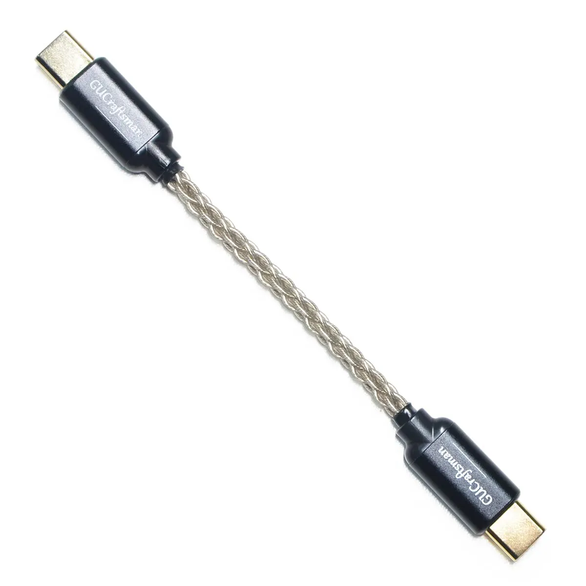 GUCraftsman USB C Type C to Type C Headphone Amplifier Cable 6N Single Crystal Silver for FiiO BTR5 Q1 Q3 Q3s Qudelix 5K xDuoo Link2 XD-05PLUS E1DA 9038G3 9038S 9038D Lotoo PAW S2¡­