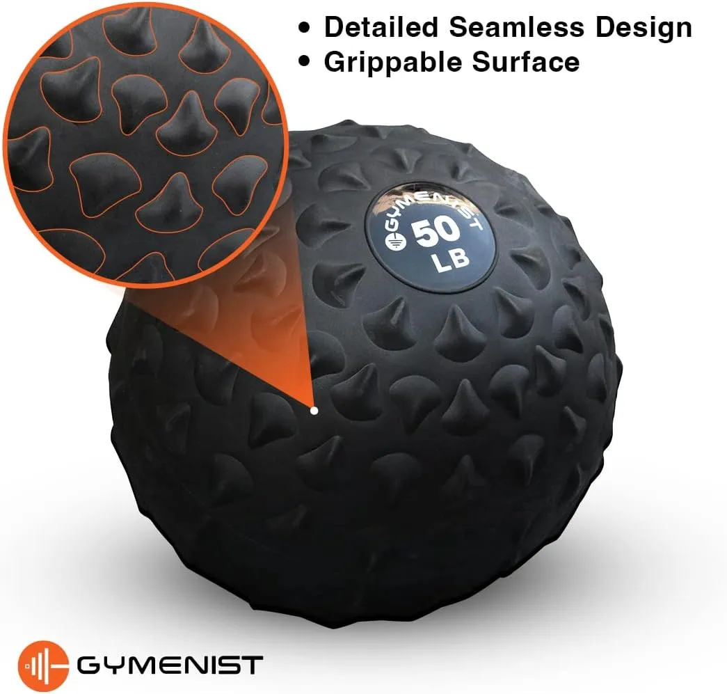GYMENIST Weighted No Bounce Slam Ball Intensive Workout Training Gym Exercise Weight Balls Equipment