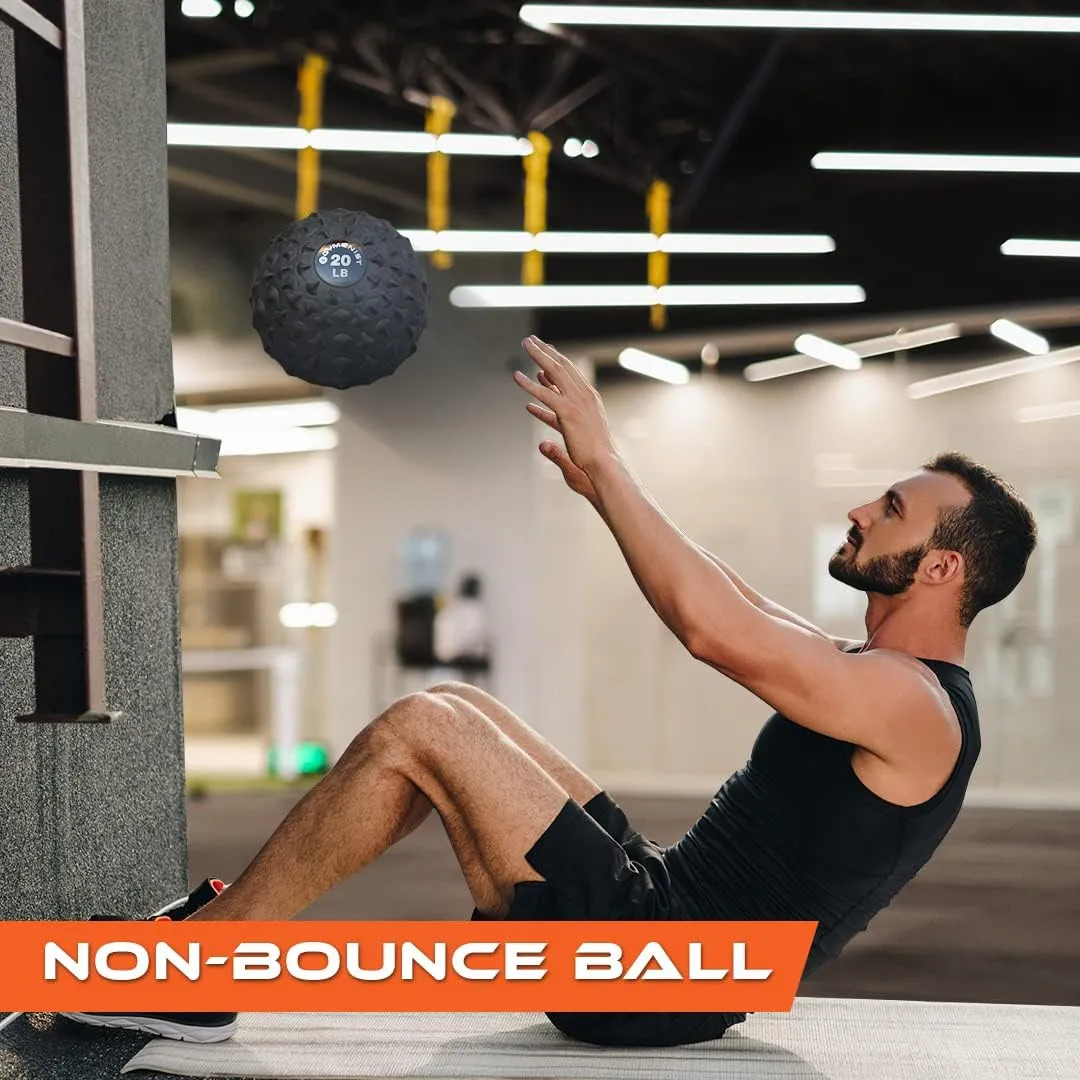 GYMENIST Weighted No Bounce Slam Ball Intensive Workout Training Gym Exercise Weight Balls Equipment